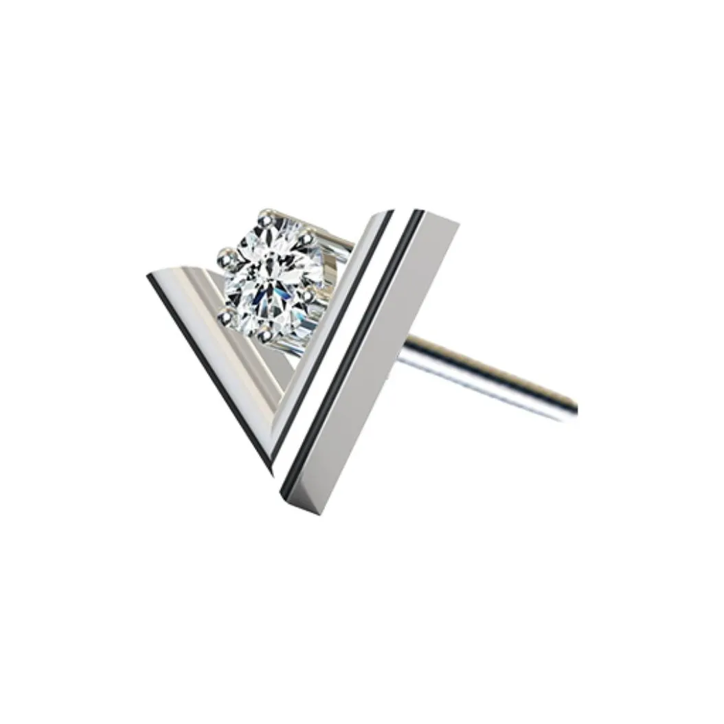 ICEWALD 925 Sterling Silver, Diamond Stud Earrings Unisex White