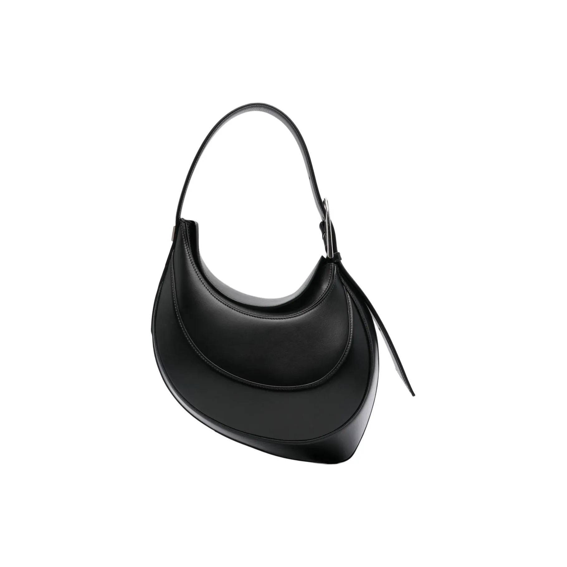 Mugler Calfskin Handbag, Shoulder Bag Trumpets Women's Black