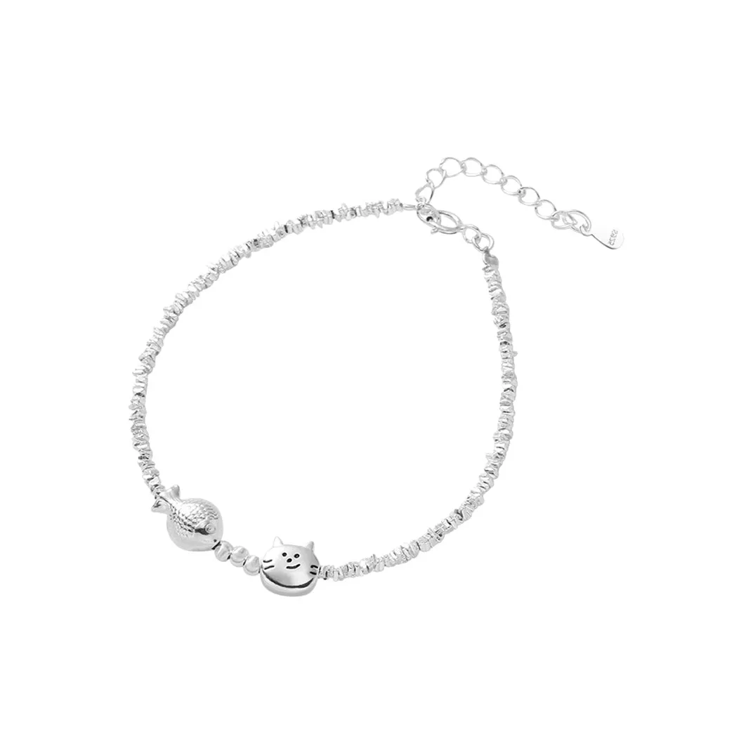 Floating Joy 925 Sterling Silver Bracelets Women's Year Of The Snake Good Luck