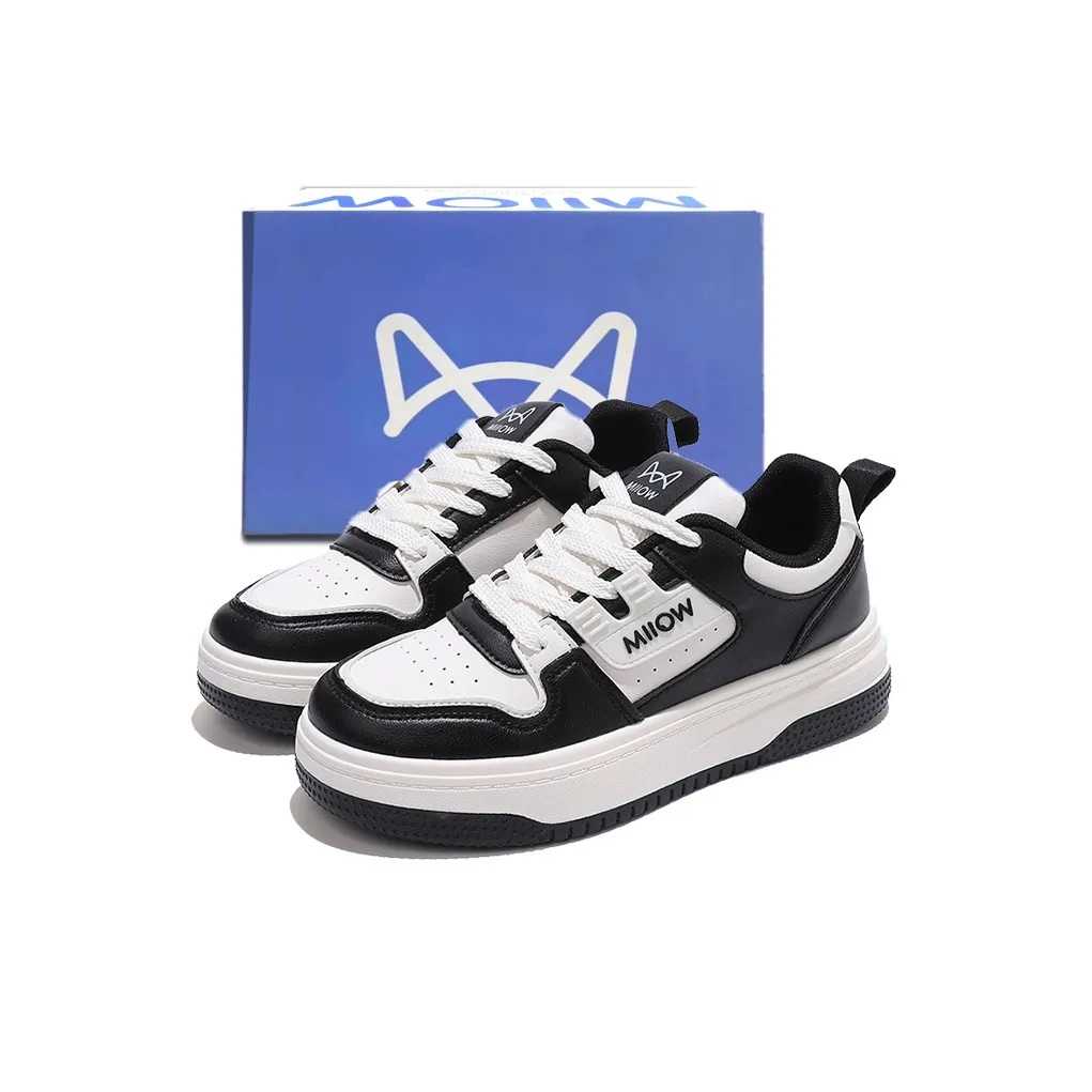 MIIOW Trend Party Series Slip Resistant Lightweight Height Increasing Low Top Skateboard Shoes Women's