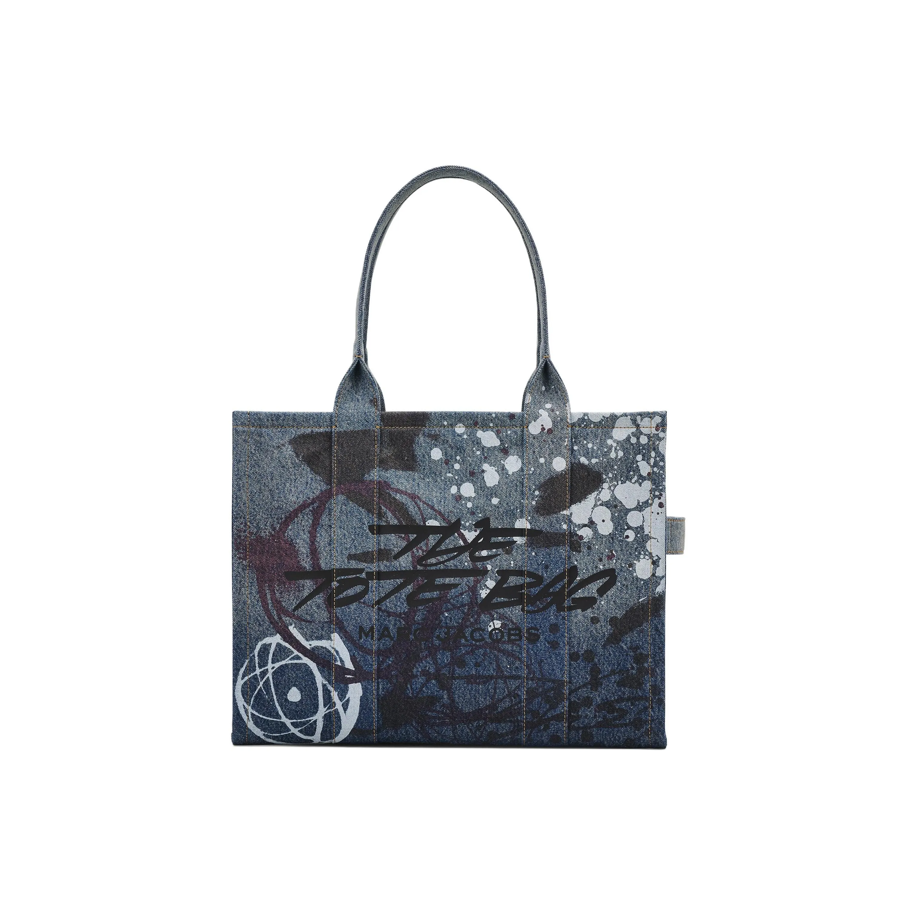 MARC JACOBS X Futura Denim Large Tote Bag Multicolor