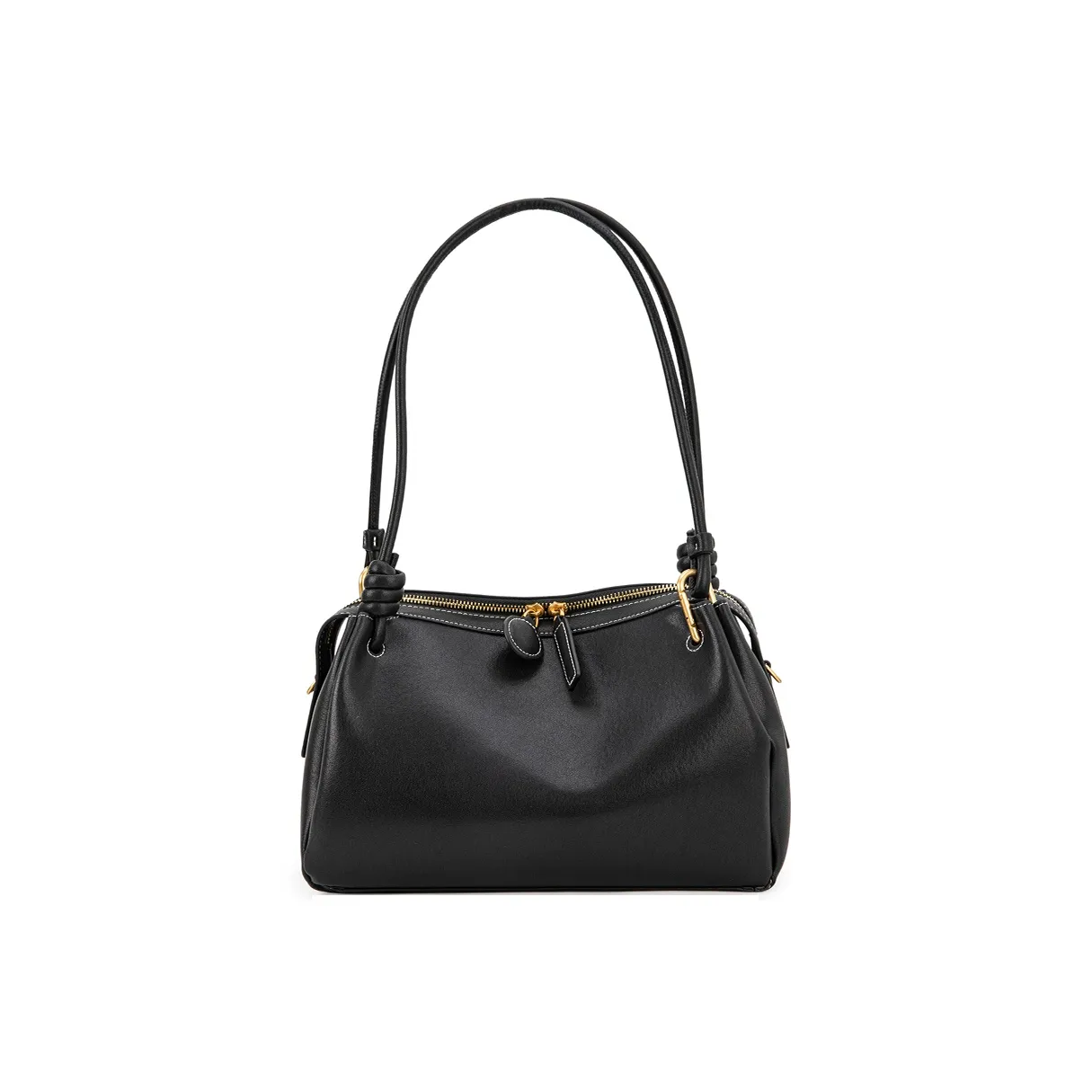 VENOF Cow Leather Crossbody Bag, Shoulder Bag Medium Size Women's Inca Brown/Raw Chocolate Black/Ebony Brown