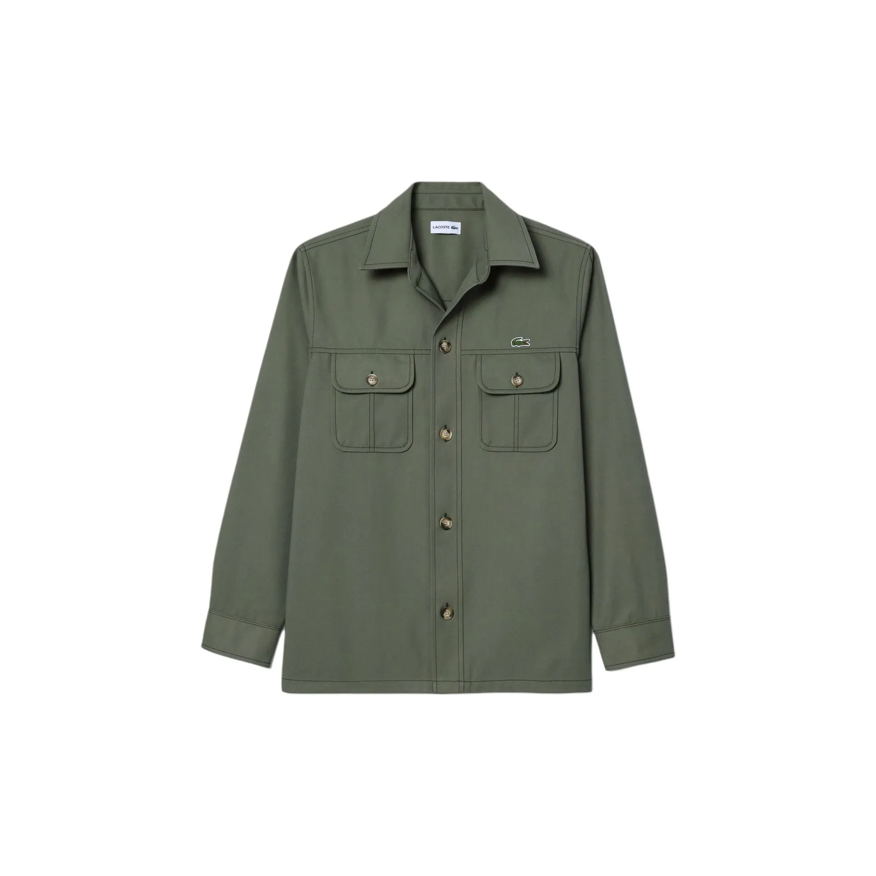LACOSTE Shirts Men's Army Green