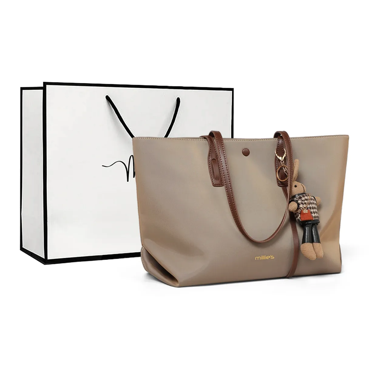 MILLIE'S Ткань Тоут Сумка Сумка для покупок Подмышечная Сумка Сумка через плечо Большая Женская Хаки