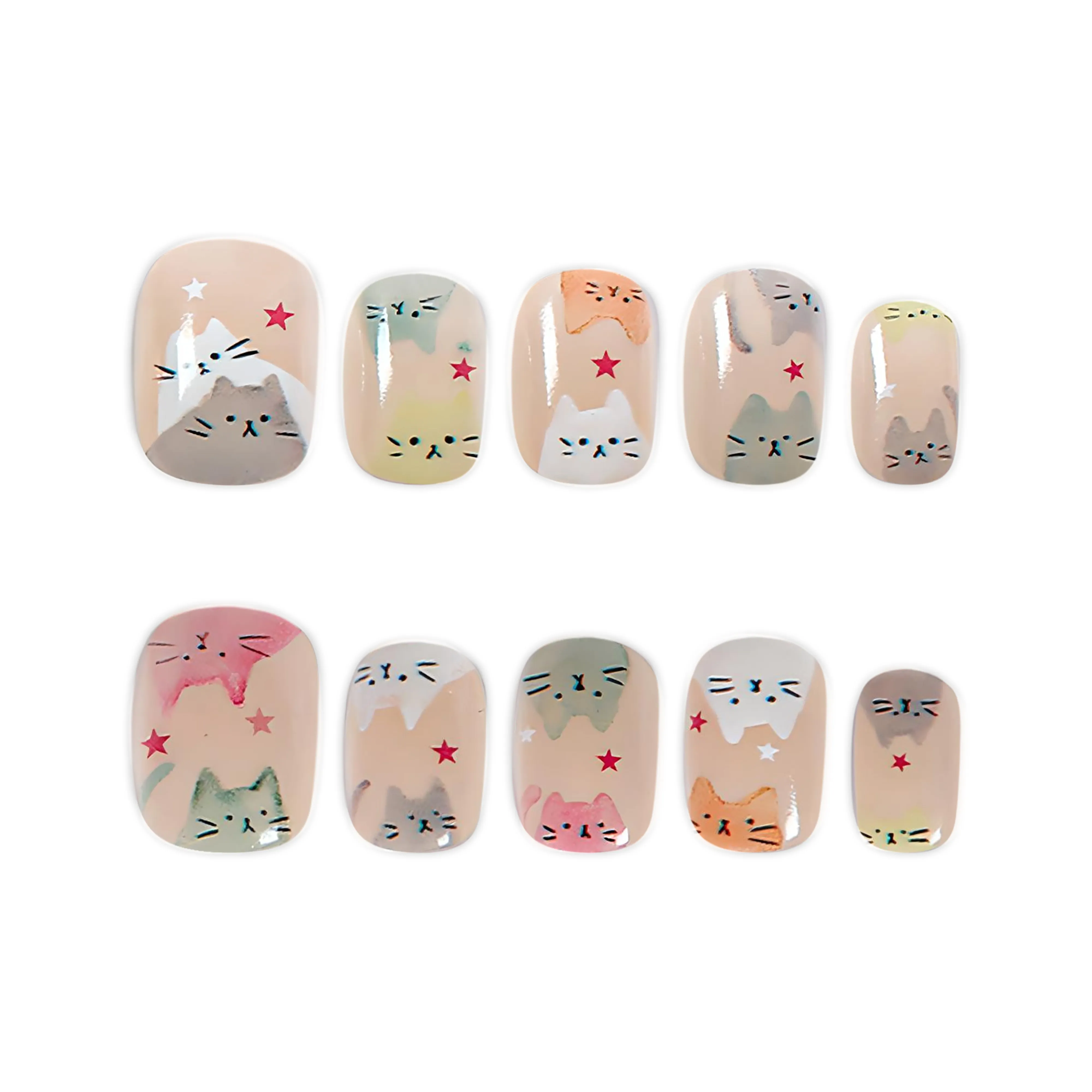 Yun Yue Joe Stacking Кошки Осветляющий Cartoon Cute Котенок Мягкий Ручной Рисунок Желтый Фальшивая Погоня Короткий Стул 15 мм