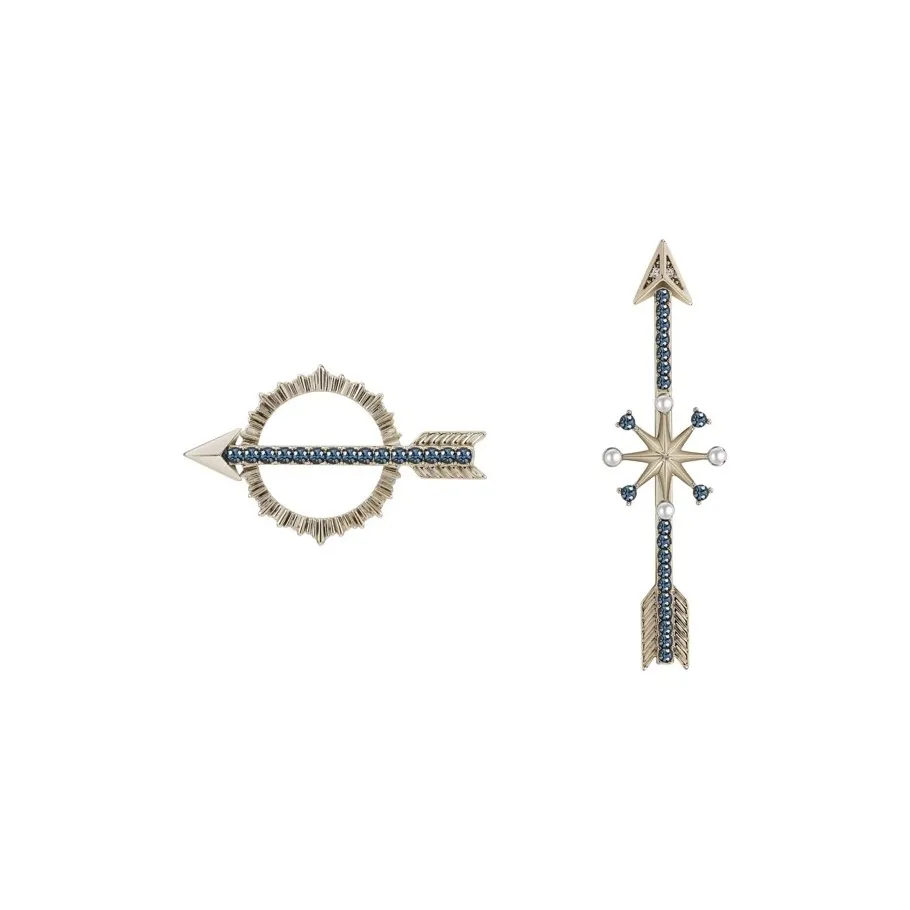 RiotLILY Сплав + Искусственный циркон Серьги Унисекс Чернила Синий