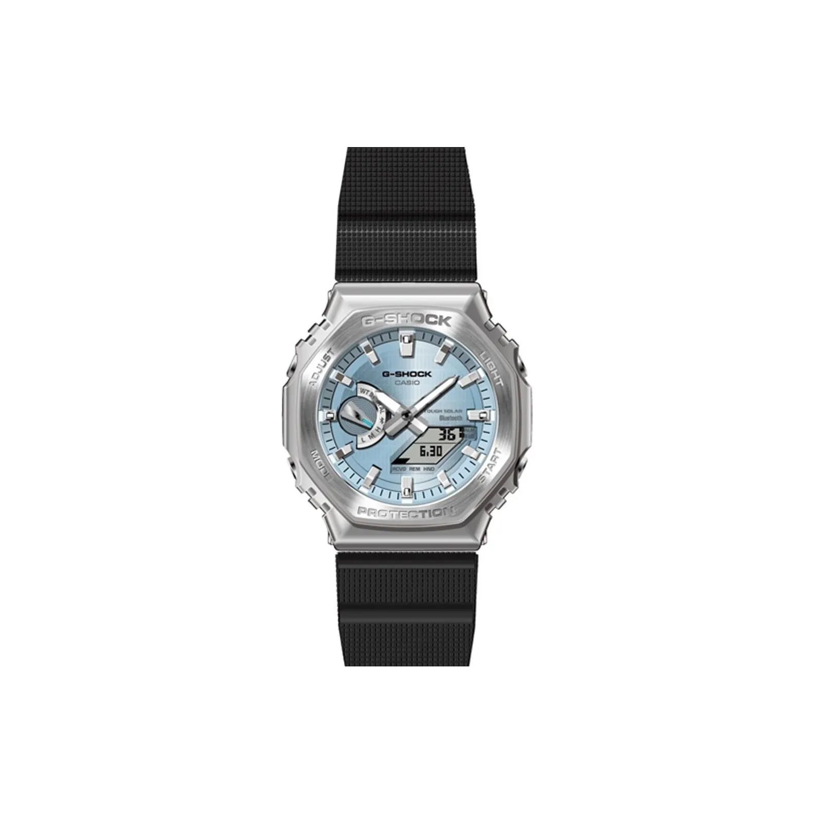 CASIO 2100 Collection Солнечный Кварцевый Механизм Смольный Ремешок Часы Унисекс Синий Циферблат