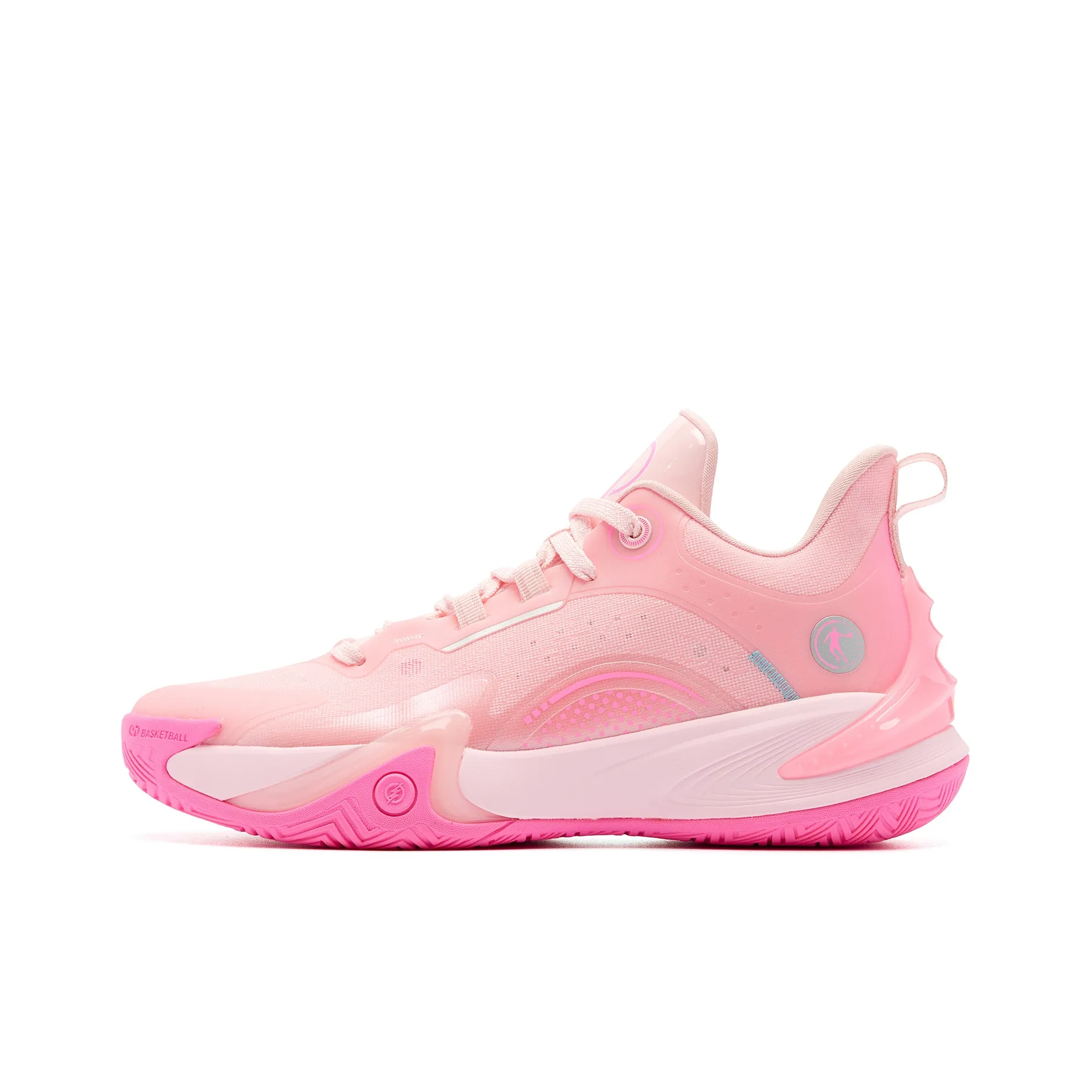 QIAODAN Phantom 6.0 Basketball Shoes Men Low Top Morning Light Sparkling Pink