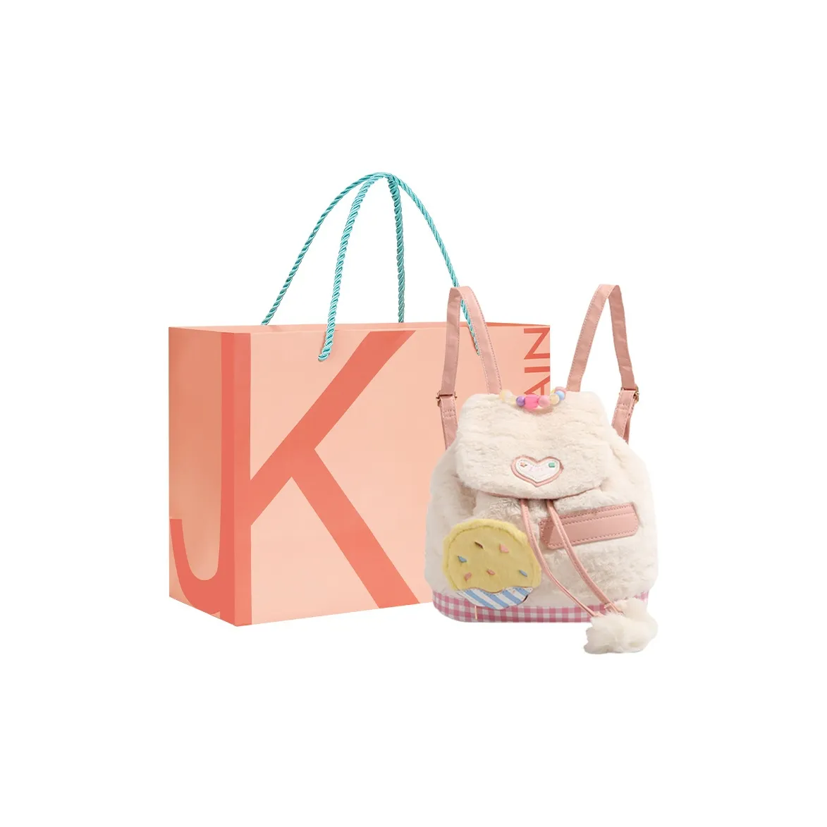 JANE KLAIN Ткань Рюкзак Стандартный Женский Экрю