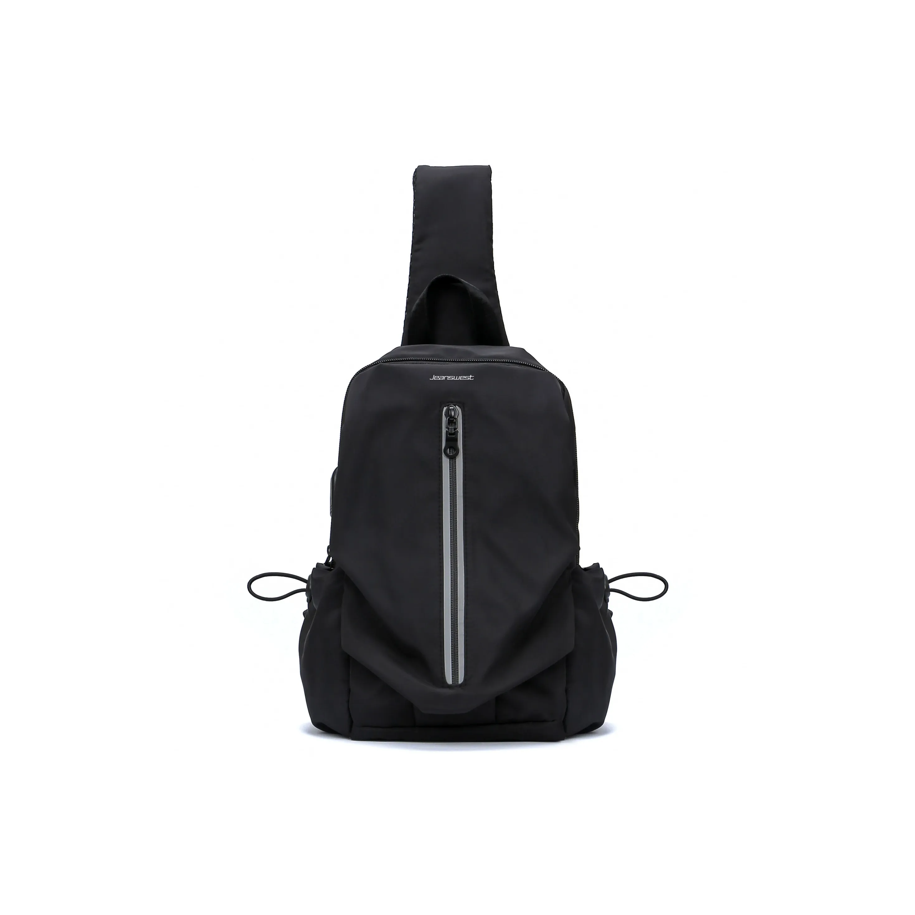 JEANSWEST Ткань Sling Сумка Сумка через плечо Рюкзак Обычный Унисекс Черный Серый