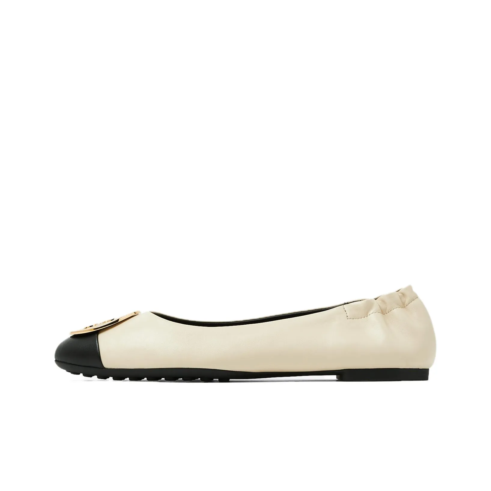 TORY BURCH Claire Cap Toe Ballet Black Women's