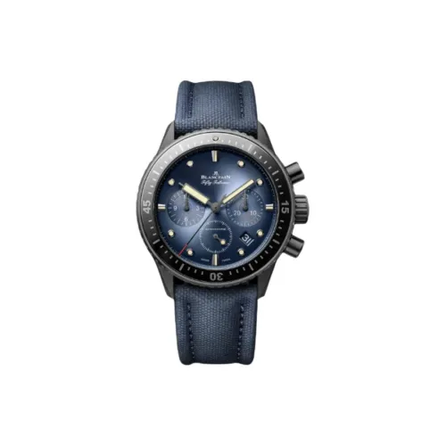 BLANCPAIN Автоматический Механический Движение Мужские Часы 43,6 мм Синий