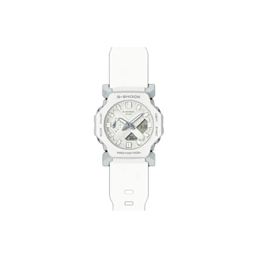 CASIO G Shock Avant Garde Future Lite Collection Кварцевый механизм Смольный ремешок Часы Унисекс Белый циферблат