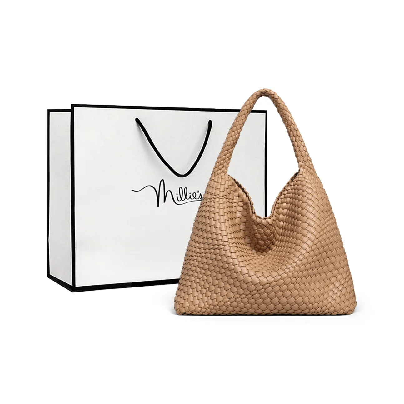 MILLIE'S Сумка из синтетической кожи сумка для покупок сумка через плечо обычная женская абрикосовая черная