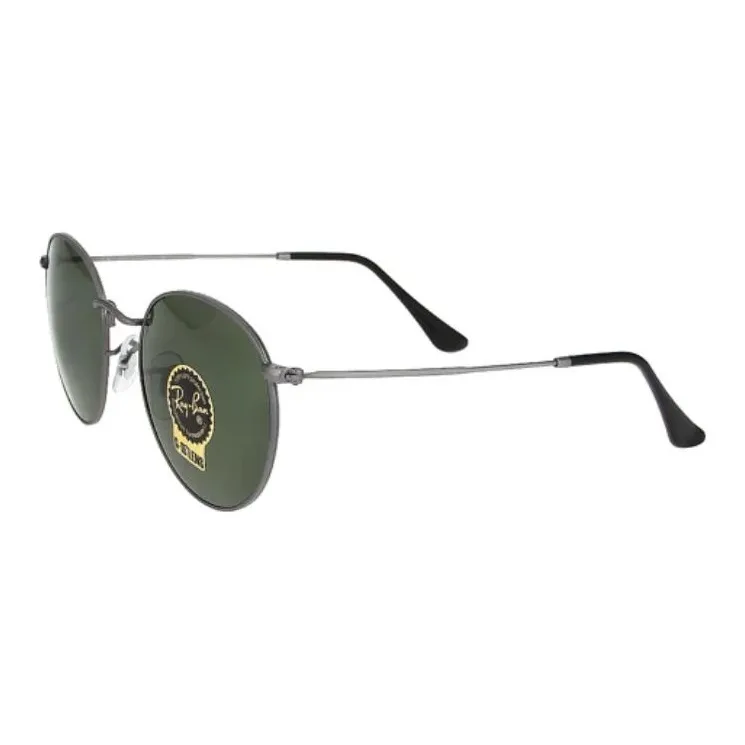 RayBan Metal Round Sunglasses Unisex Silver