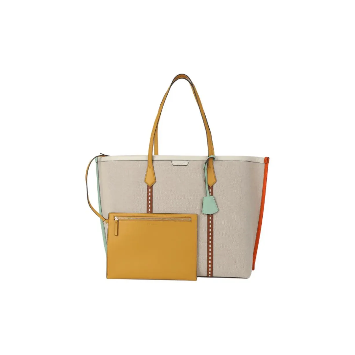 TORY BURCH Perry Холщовая сумка для покупок большая женская бежевая