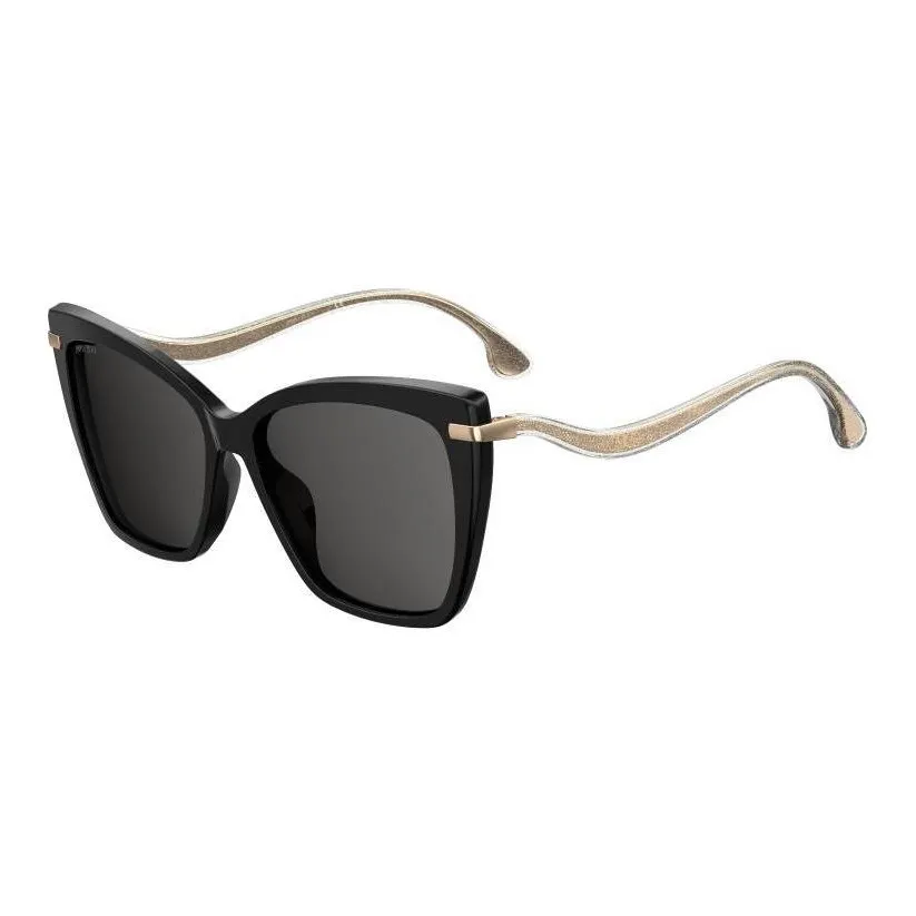 Jimmy Choo Plastic Cat Eye Sunglasses Women's Black