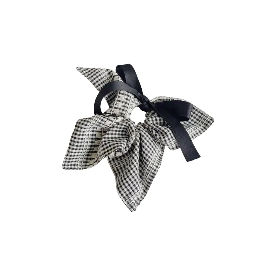 VERENA REINE Fabric Hair Tie Women's Black White
