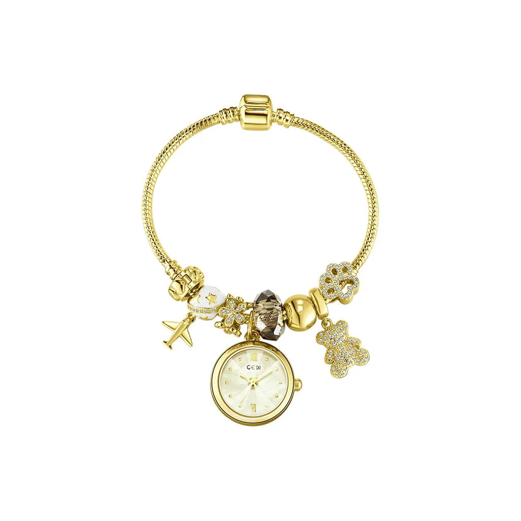 GEDI Кварцевый Movement Женские часы 28,5 мм Золотой