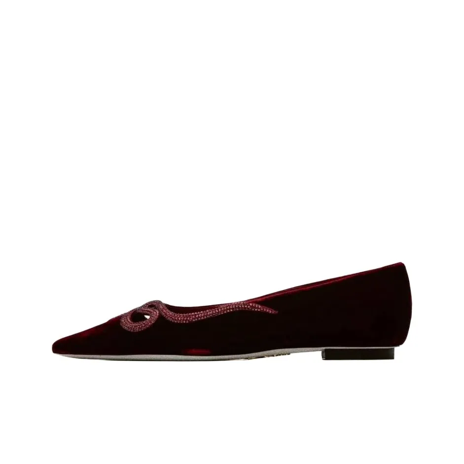 RENE CAOVILLA Rubino Casual Single Shoes Women's Red