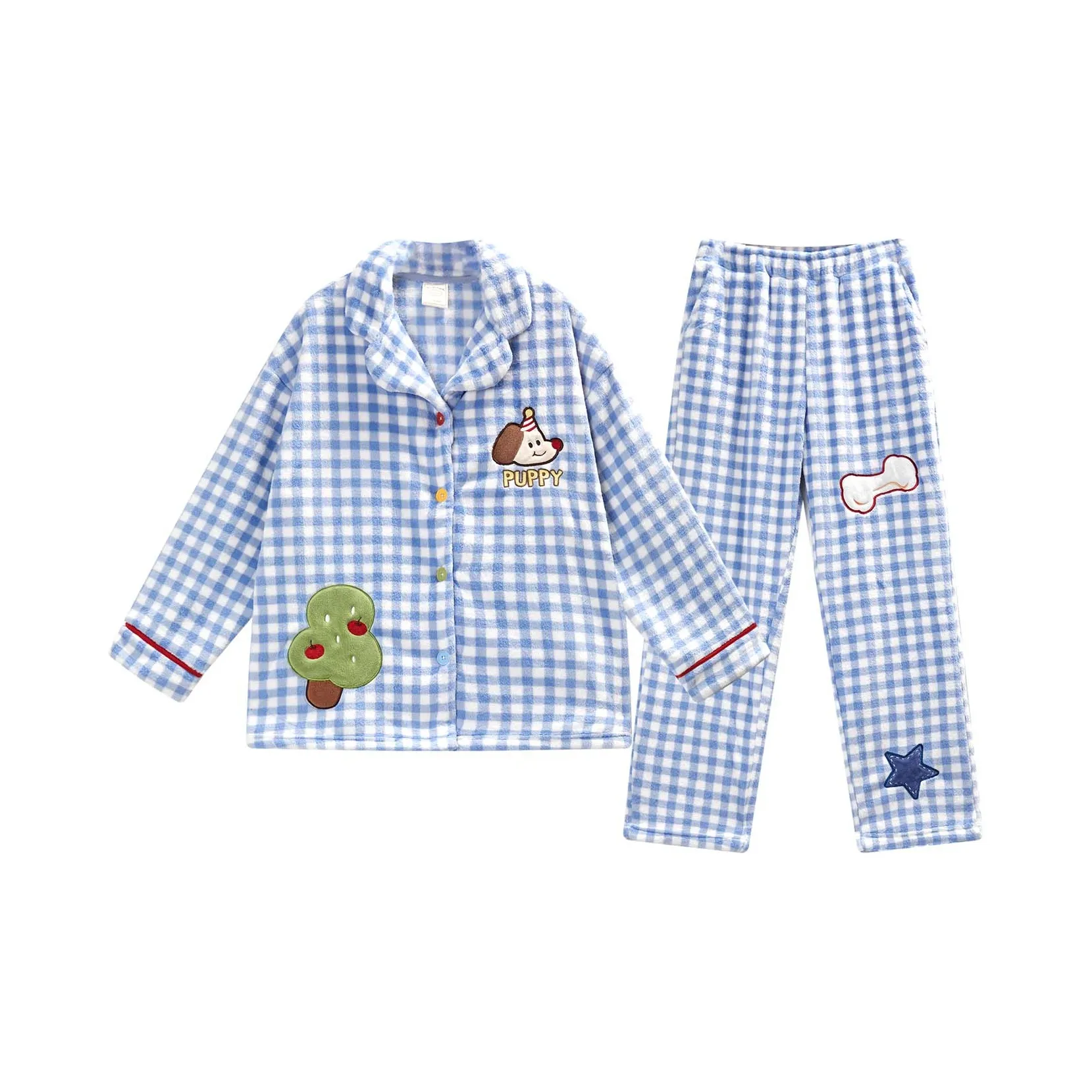 GUKOO Пижамный комплект женский небесно-голубой