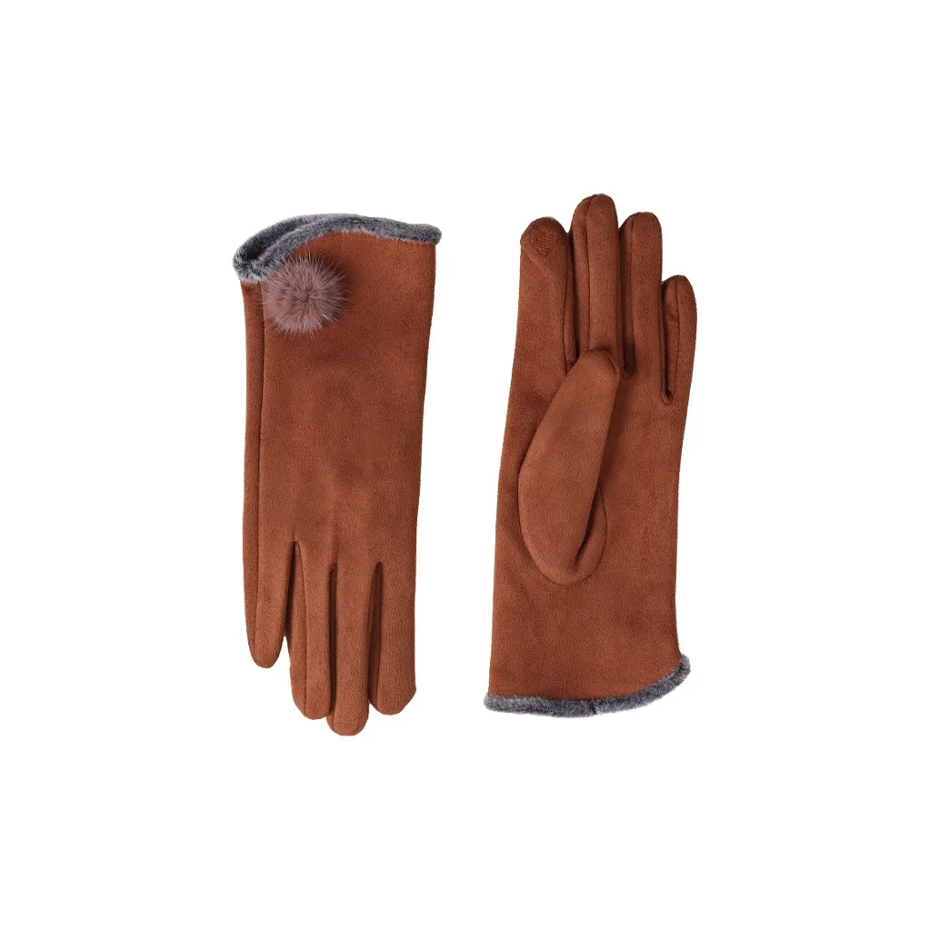 Lagur замша вязаные перчатки женские