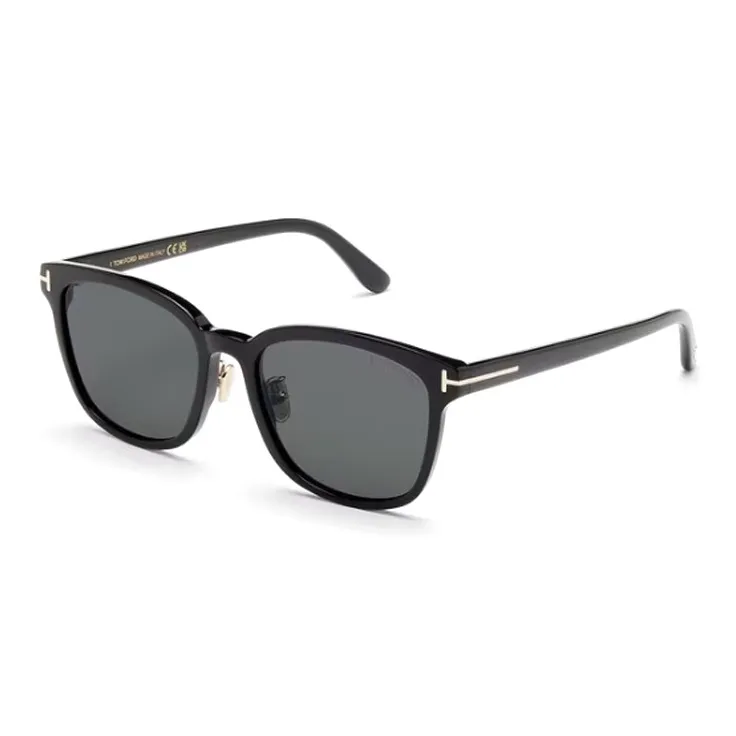 TF Acetate Rectangular Sunglasses Unisex Black
