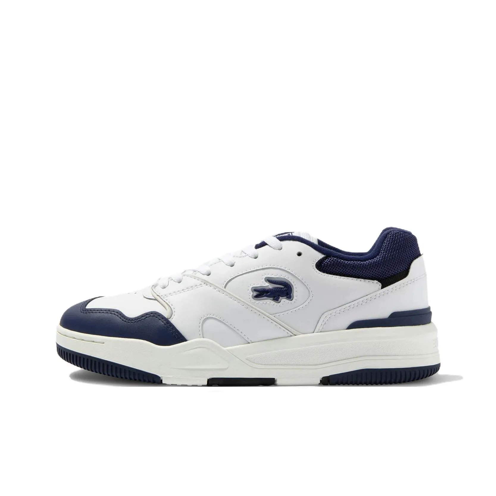 LACOSTE Lineshot Abrasion Resistant Low Top Casual Shoes Men's White Blue