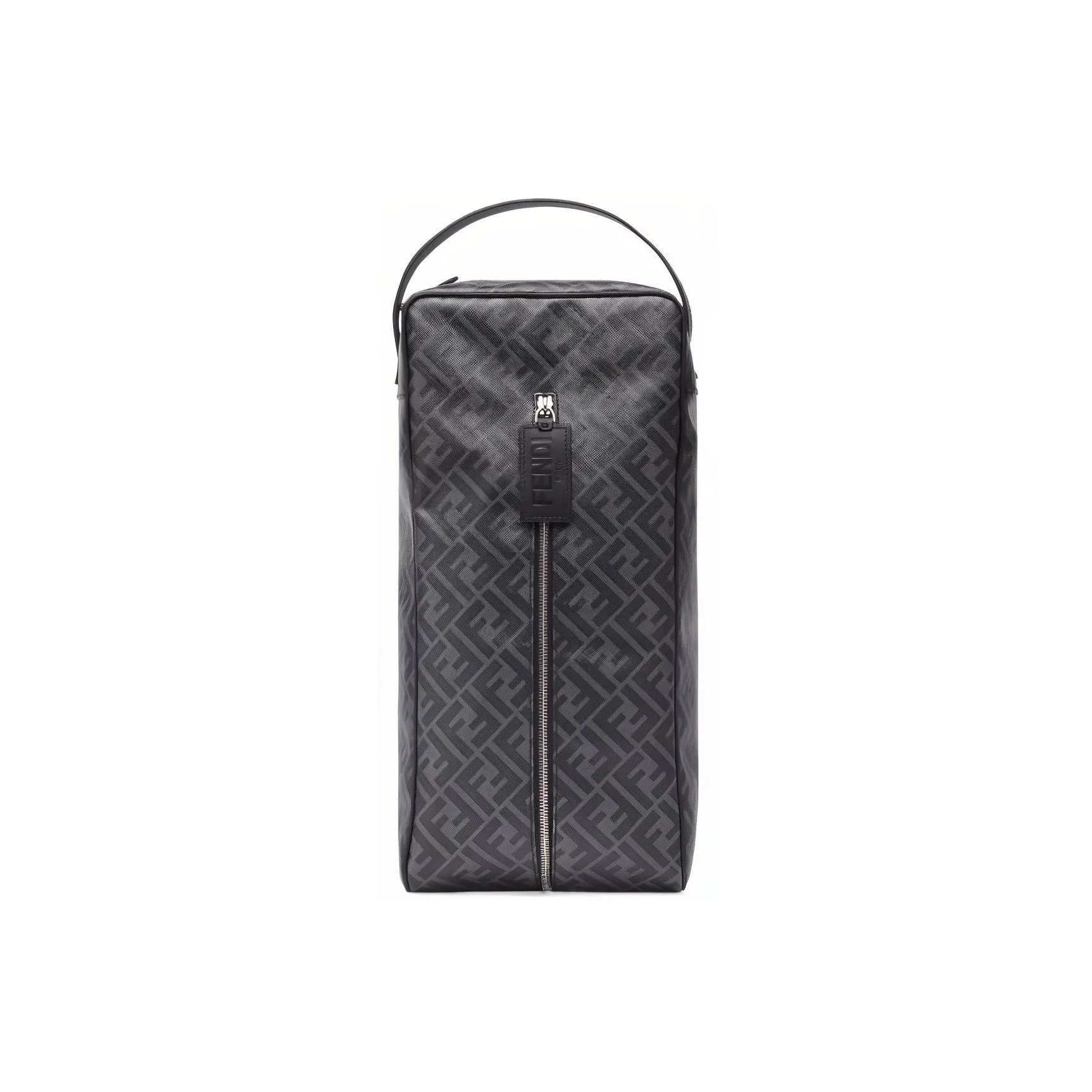 FENDI Calfskin Handbag Shoe Bag Men's Black