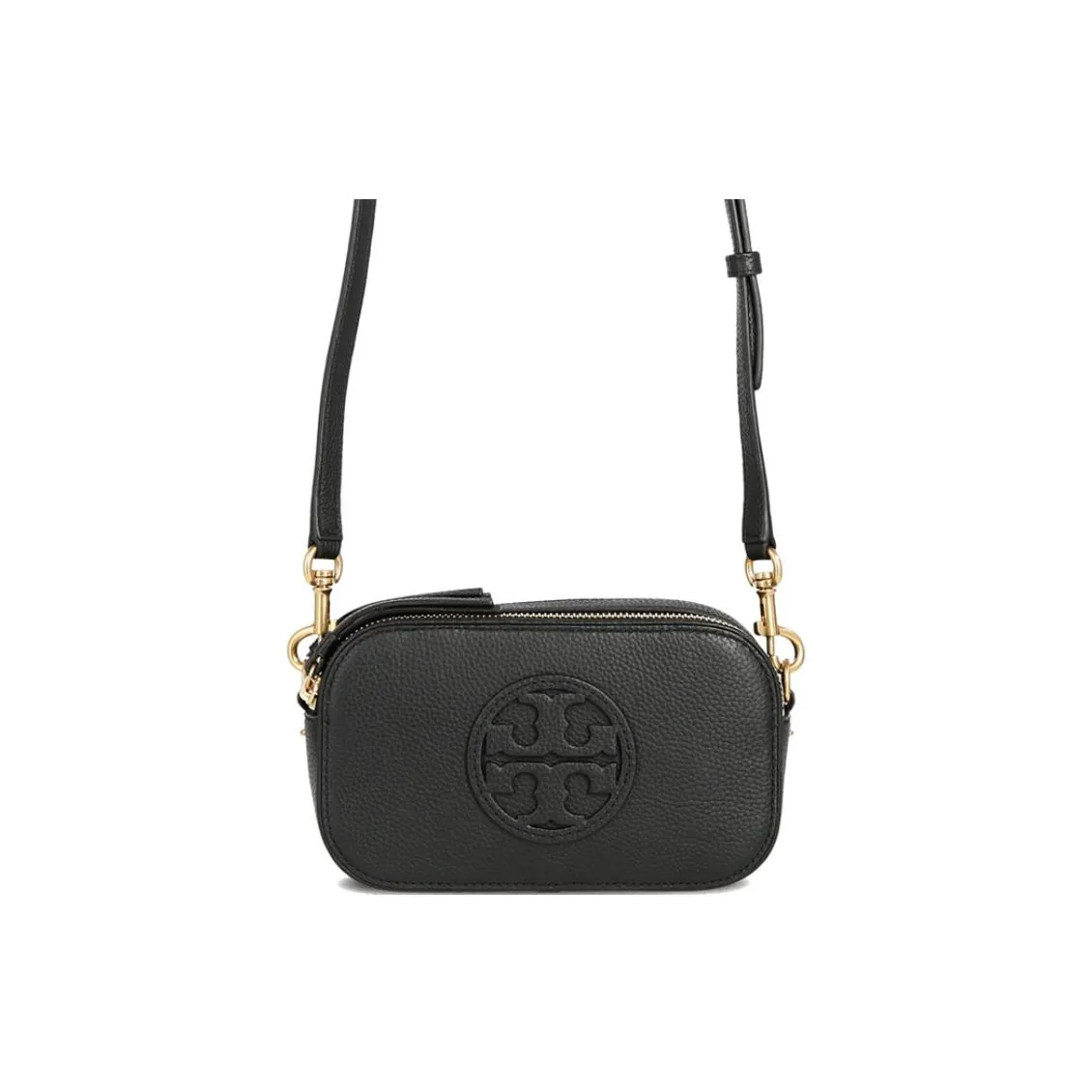 TORY BURCH Miller Litchi Grain Leather Shoulder Bag, Crossbody Bag Mini Women's Black