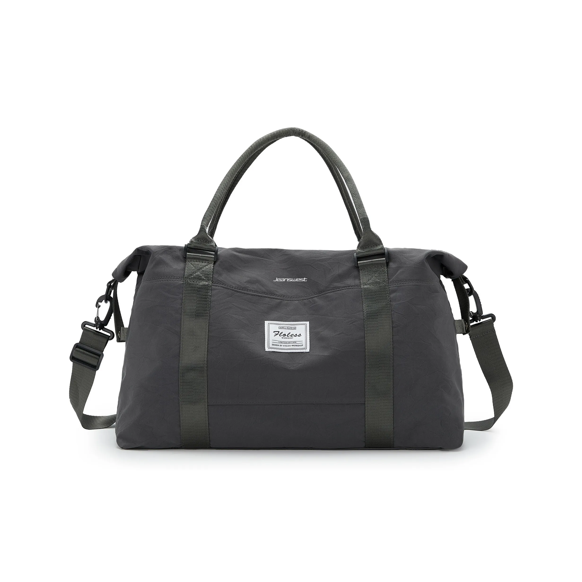JEANSWEST Fabric Travel Bag, Gym Bag, Handbag, Crossbody Bag, Backpack Tubas Unisex Black Gray
