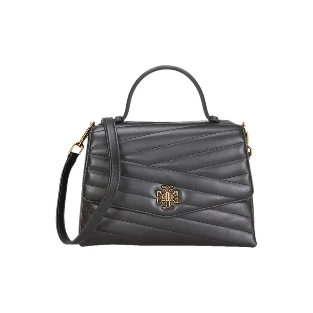 TORY BURCH Kira Sheepskin Shoulder Bag, Crossbody Bag, Handbag Medium Size Women's Black/Black Gold