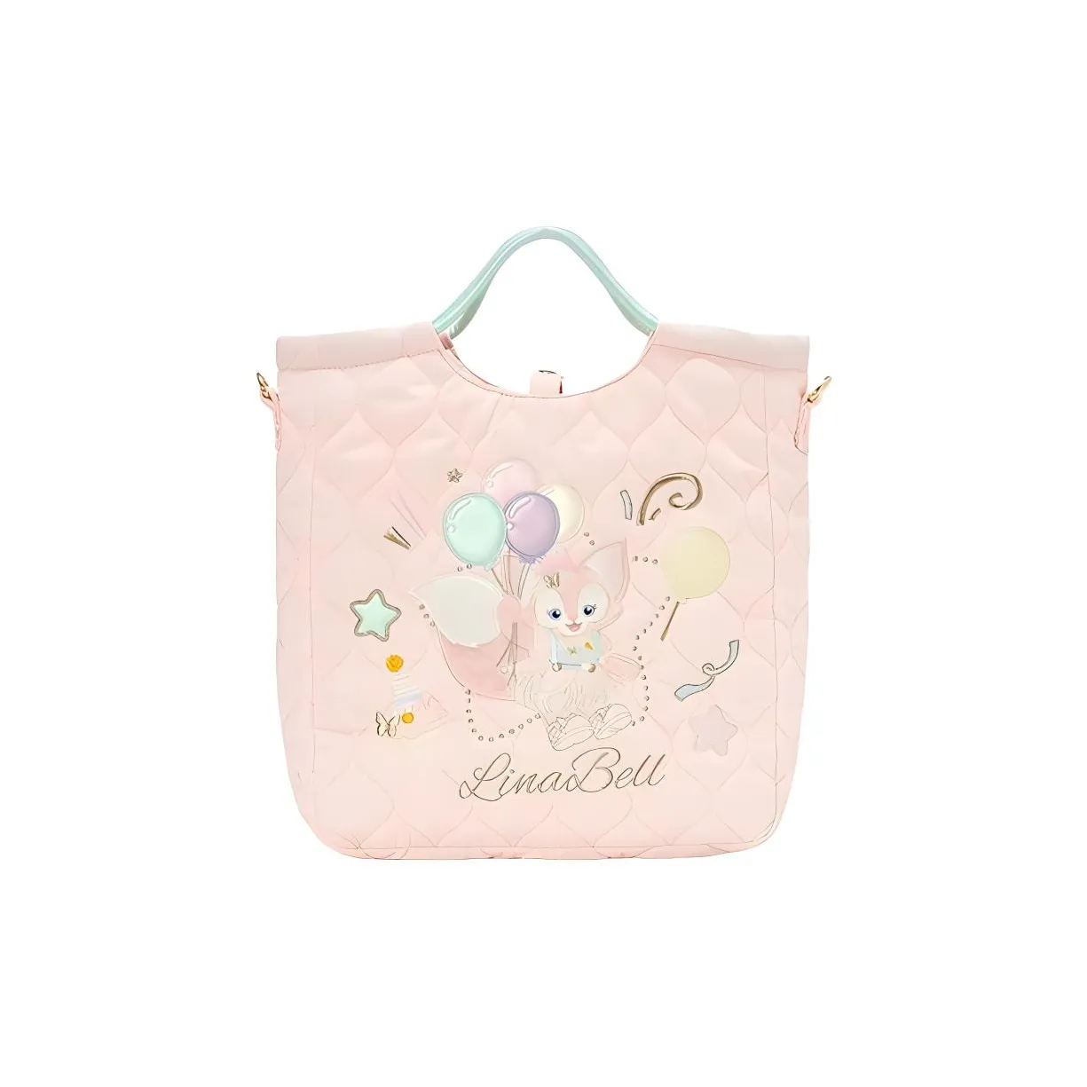 Disney Полиэстер Тоут Сумка Сумка для покупок Сумка через плечо Сумка Обычная Унисекс Розовая