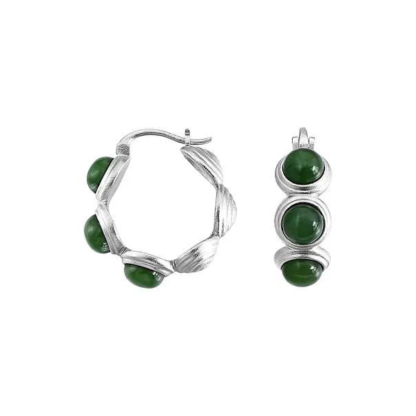 BAILAN BN Hetian Jade Earrings Jasper Unisex