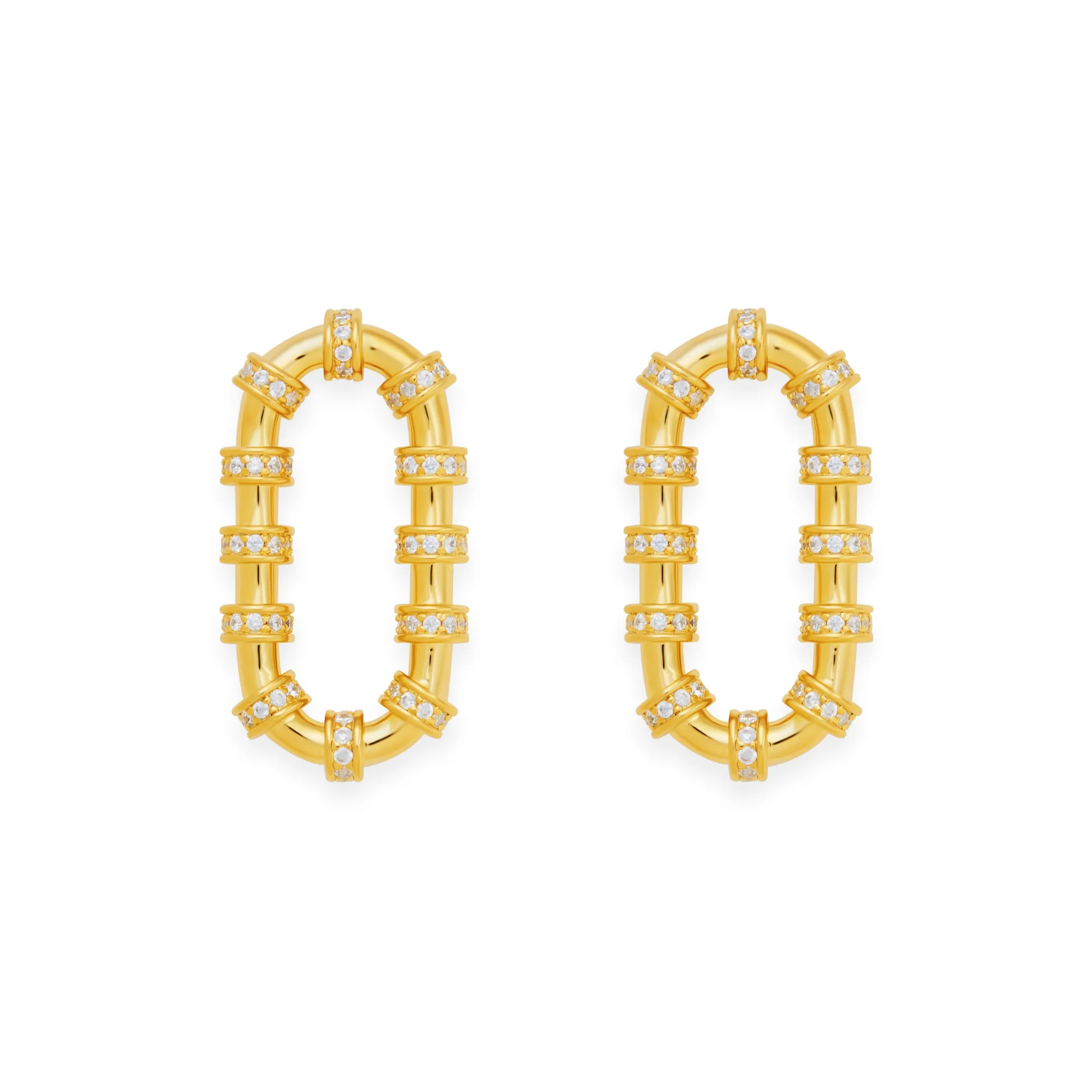 Mistova JEWELRY Eco Friendly Copper Gold Plated With Zircon Chain Ring With Stone Earrings Women's Gold