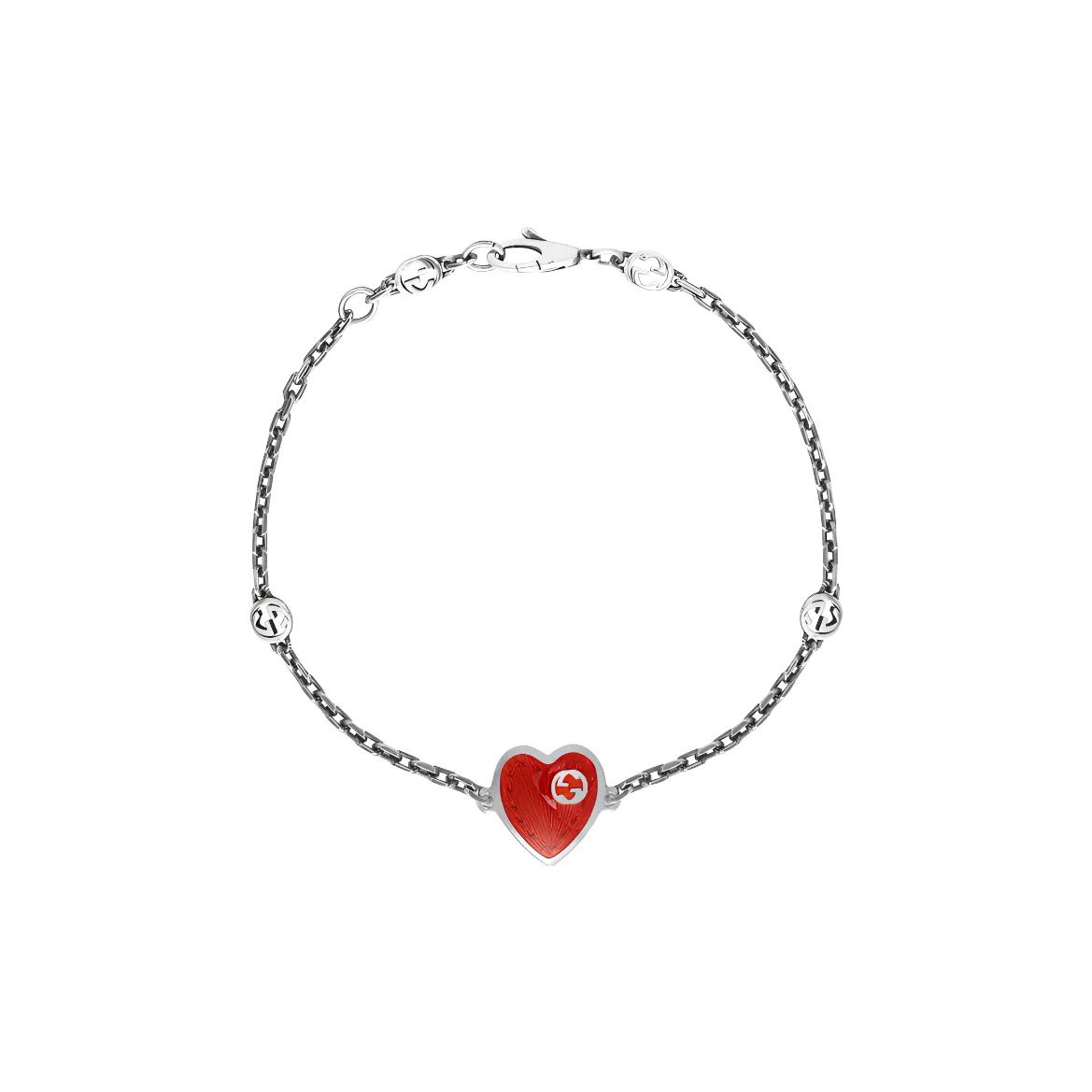 GUCCI Heart Bracelet With Interlocking G