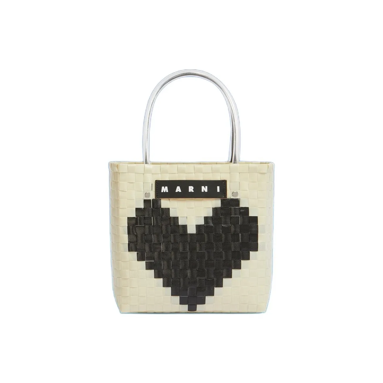 MARNI Basket Series Полипропиленовая Тоут Сумка Сумка для покупок Мини Сумка Женская Белая и Черная