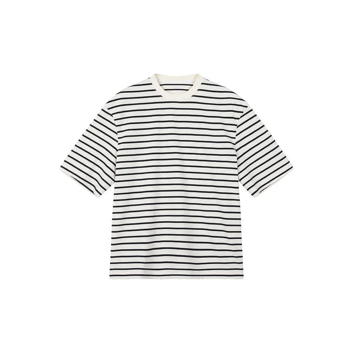 Osens T Shirt Men's White Base Black Stripes