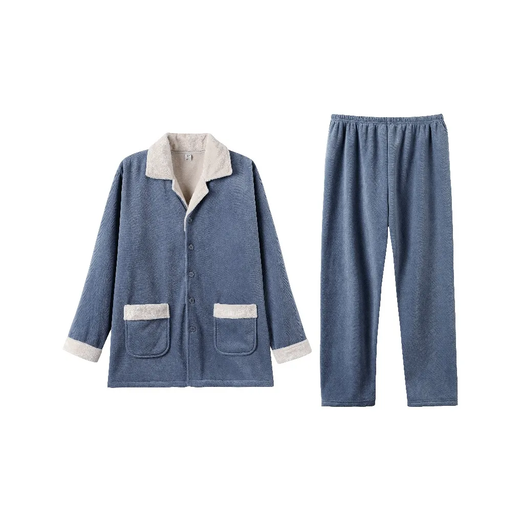 DAERLI Пижамный комплект мужской серый синий