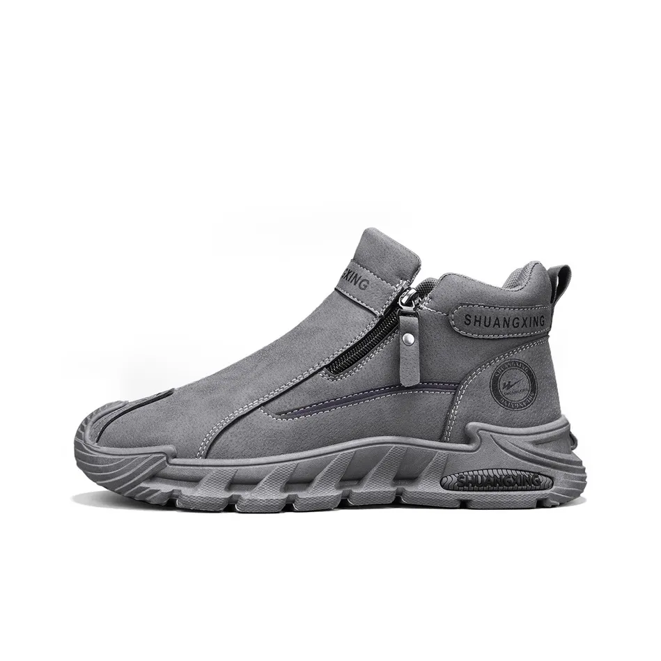 Binary Work Boots Men High Top Black
