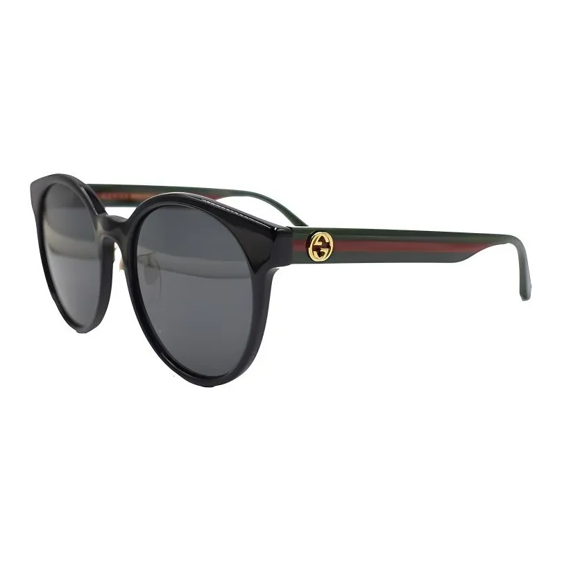 GUCCI Women's Classic Webbing Round Sunglasses Black