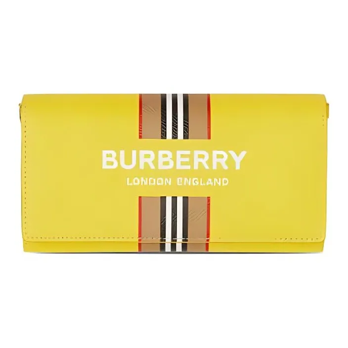 Burberry Calfskin Handheld Shoulder Bag Crossbody Bag Wallet Men's Bright Yellow