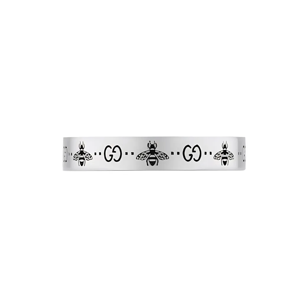 GUCCI 925 Sterling Silver Rings Unisex Silver