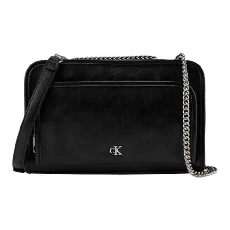 CALVIN KLEIN SS25 Синтетический материал Camera Сумка Сумка через плечо Сумка на плечо Средний Женская Космический черный