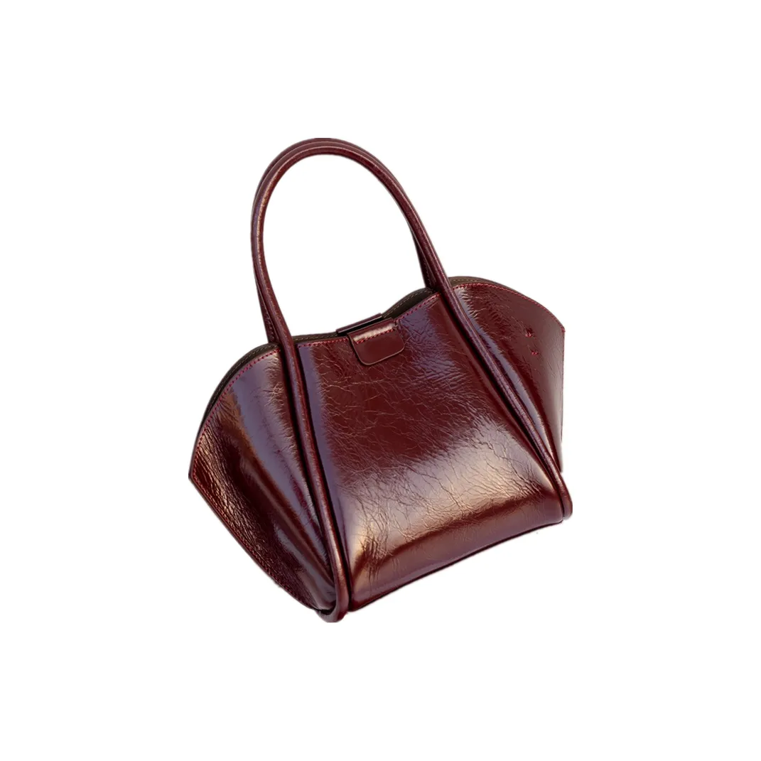 LARTIGENT Oil Wax Cow Leather Tote Bag, Shopping Bag, Crossbody Bag, One Shoulder Handbag Regular Women's Multicolor
