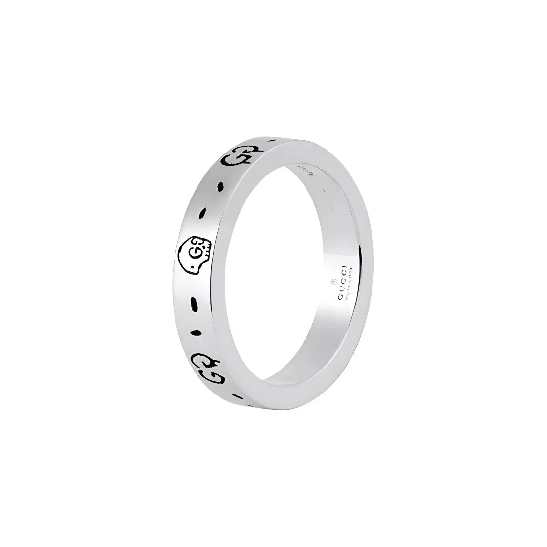 GUCCI 2000-2015 Sterling Gg Ghost Costume Ring