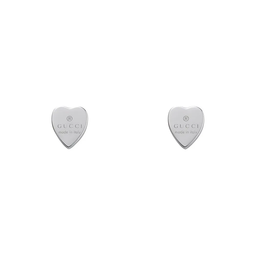 GUCCI Trademark Heart Stud Earrings