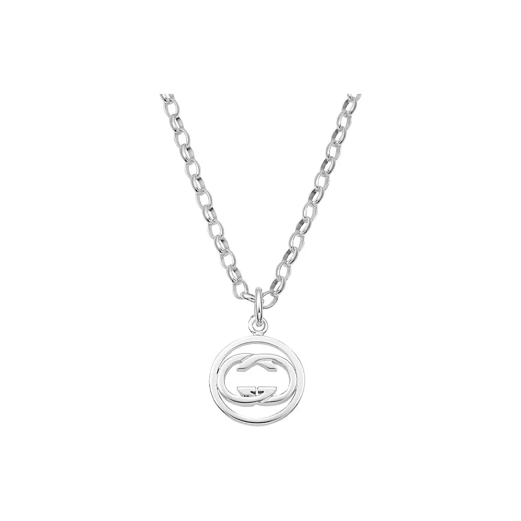 GUCCI 950 Silver Electroplated Necklaces Women's Silver