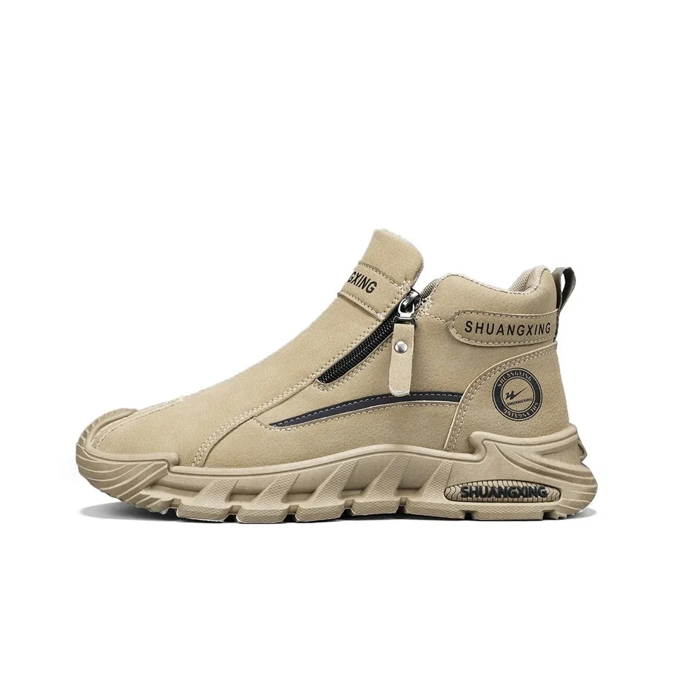 Binary Work Boots Men's High Top Khaki