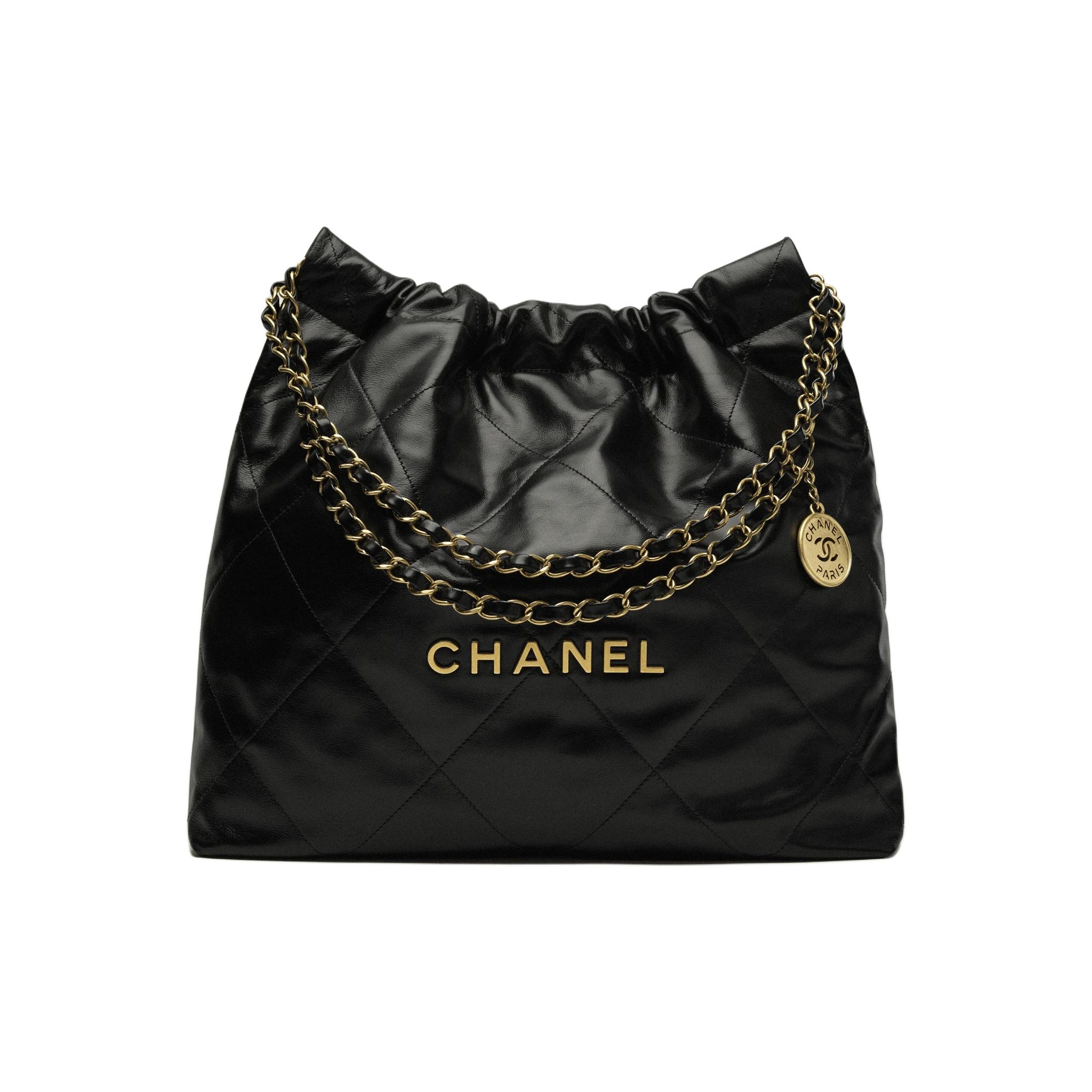 CHANEL Lambskin Quilted Trendy CC Dual Handle Clutch With